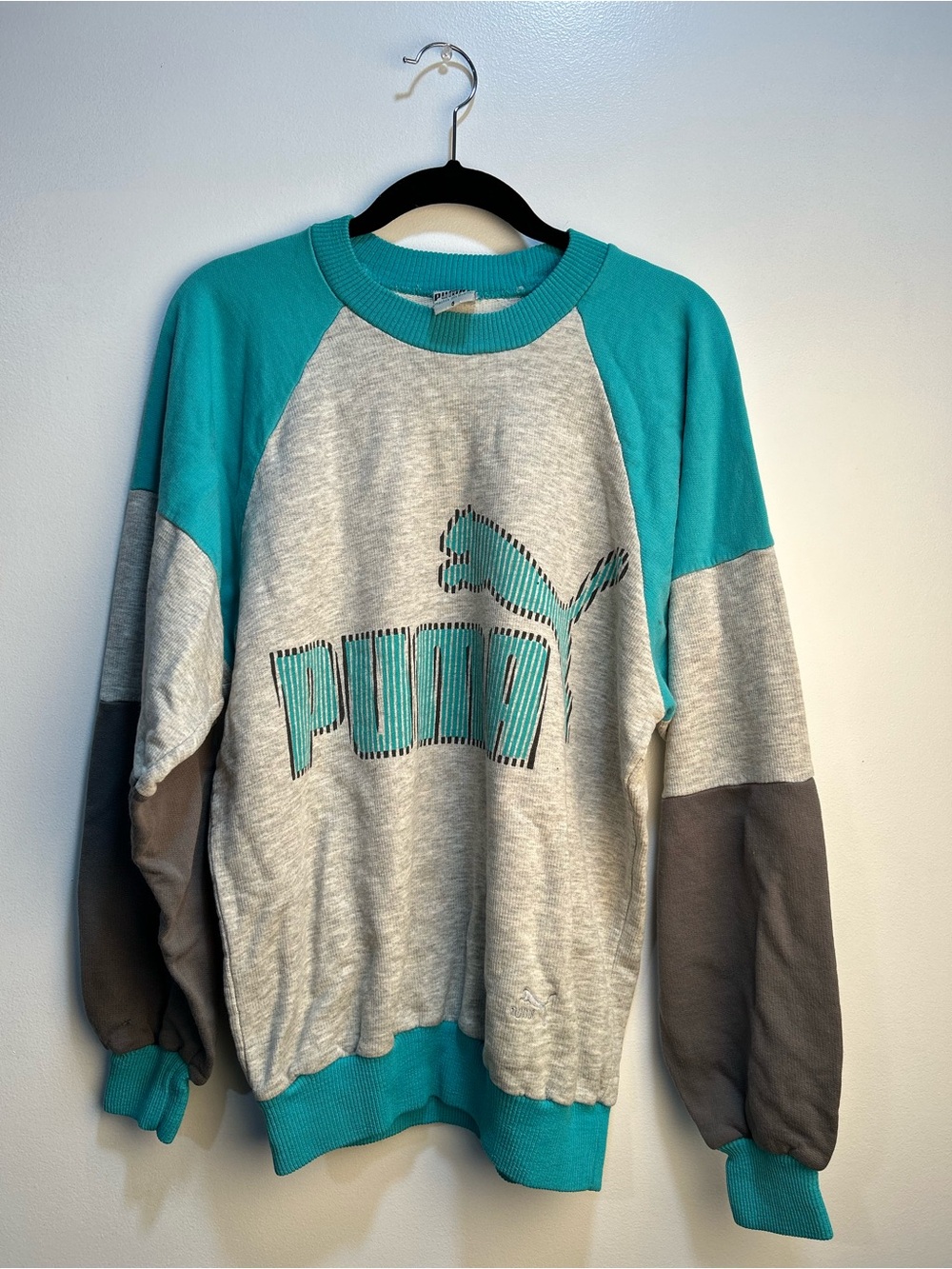 Vintage Puma Colorblock Crewneck Sweatshirt